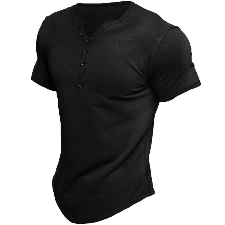 Herren Halbe Knopfleiste T-Shirt | Slim Fit
