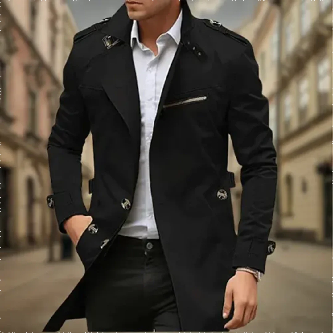 Wasserdichter Trenchcoat Für Herren | Zweireihig