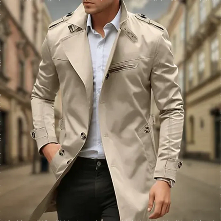 Wasserdichter Trenchcoat Für Herren | Zweireihig