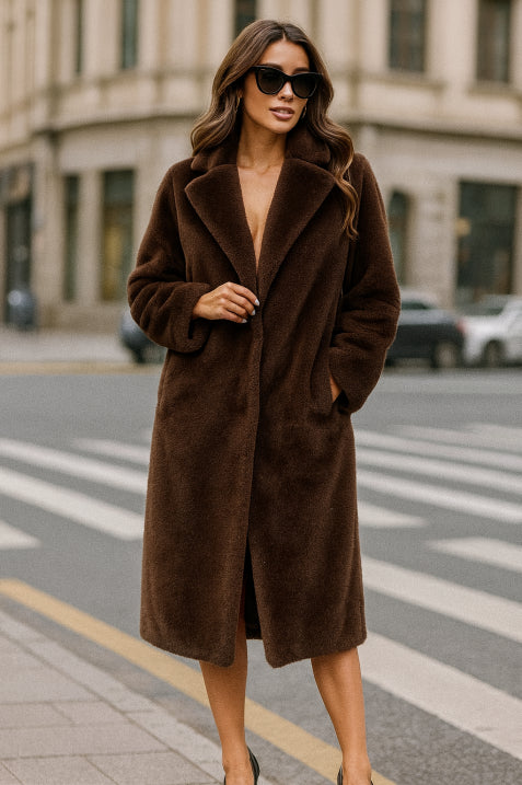 Damen Winter Langer Stylischer Trench Mantel | Lang