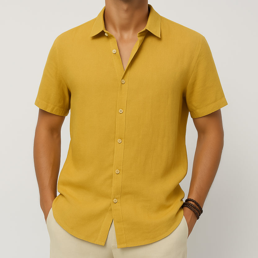 Kurzärmeliges, Lässiges Button Down Hemd Für Herren | Sommer