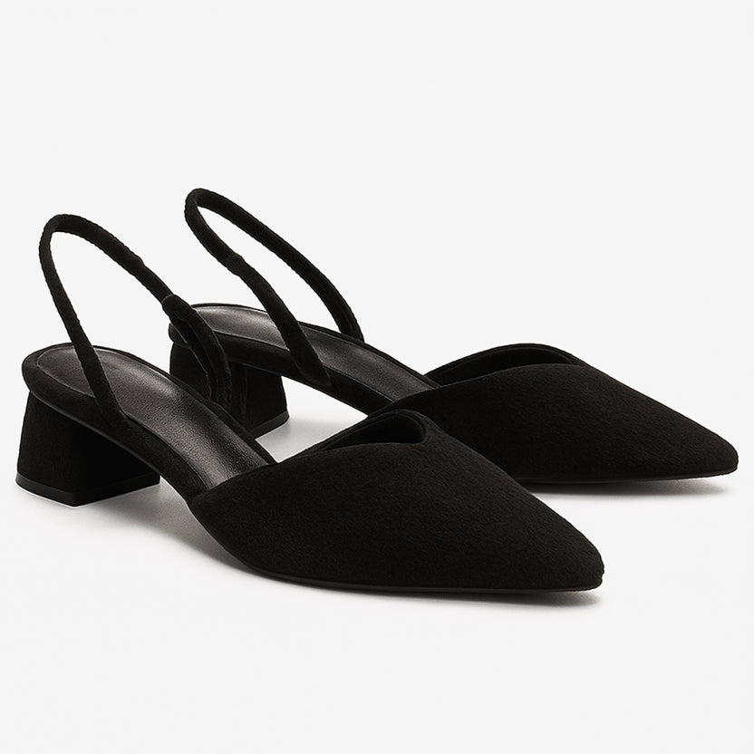 Elegante Damensandalen Mit Geschlossener Spitze | Niedriger Absatz