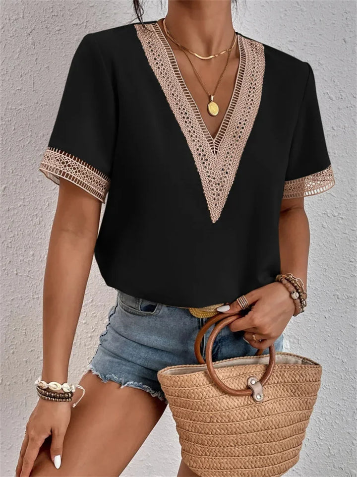 Sommerbluse Mit V Ausschnitt Für Damen | Schick