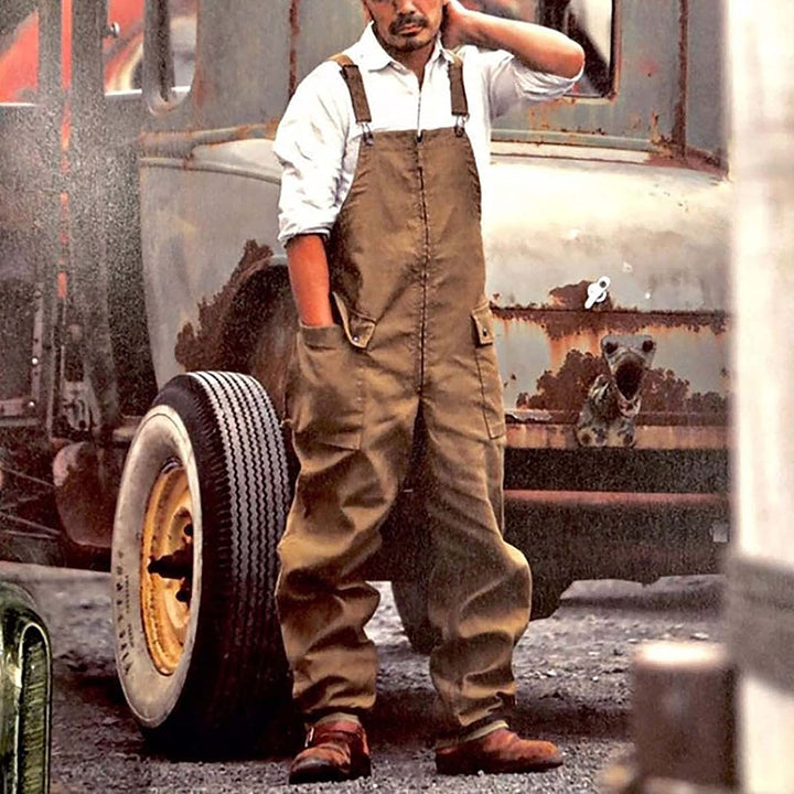 Vintage Arbeitsoverall Für Herren | Fronttasche