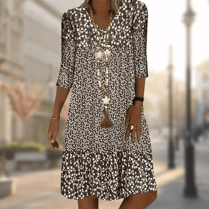 Vintage Kleid Mit V Ausschnitt Für Damen | Mini