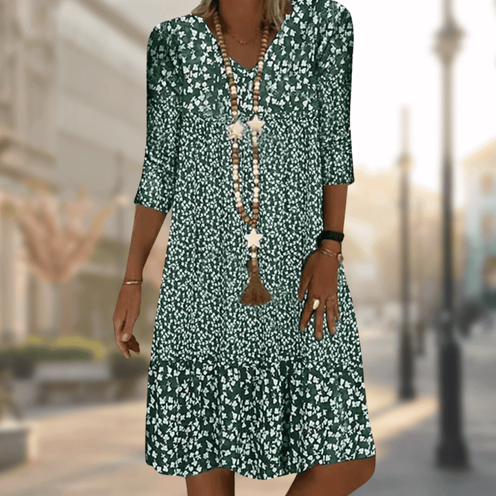 Vintage Kleid Mit V Ausschnitt Für Damen | Mini