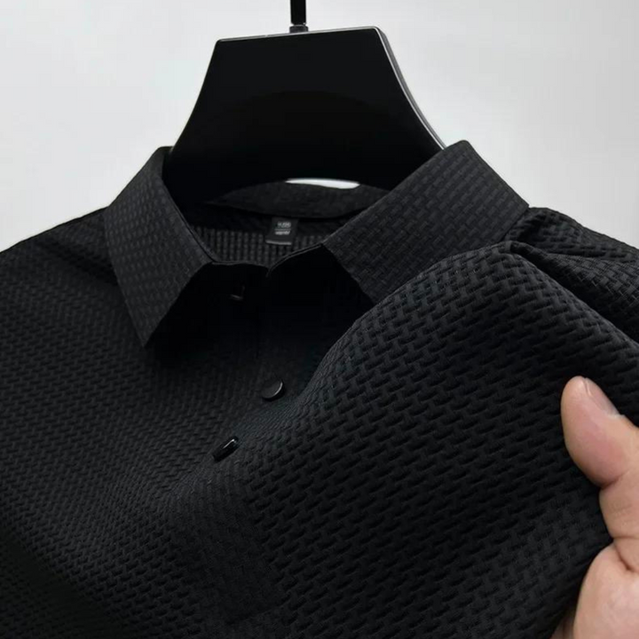 Strukturiertes Kurzärmliges Poloshirt Für Herren | Lässig