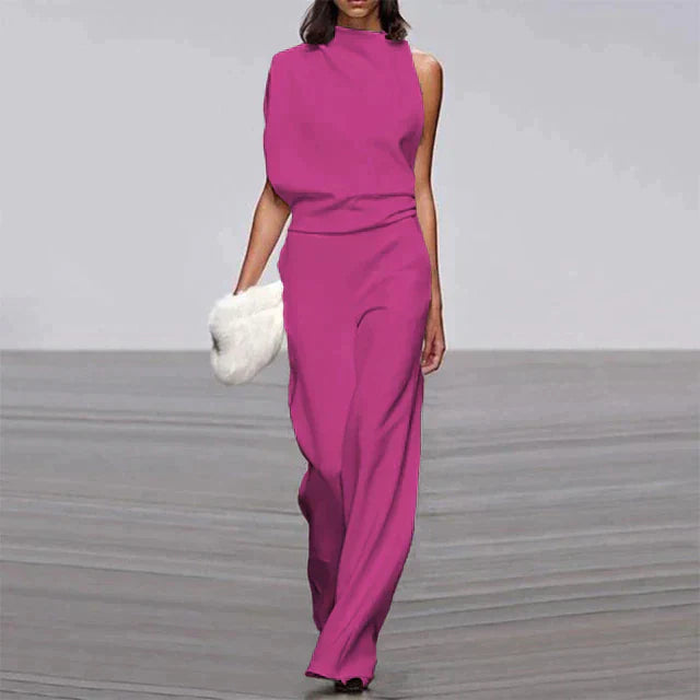 Ärmelloser Jumpsuit Mit Weitem Bein Für Damen | Schick