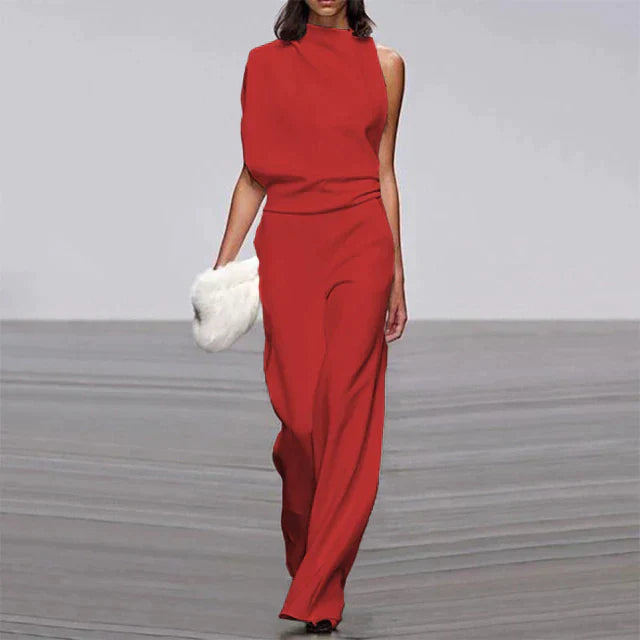 Ärmelloser Jumpsuit Mit Weitem Bein Für Damen | Schick