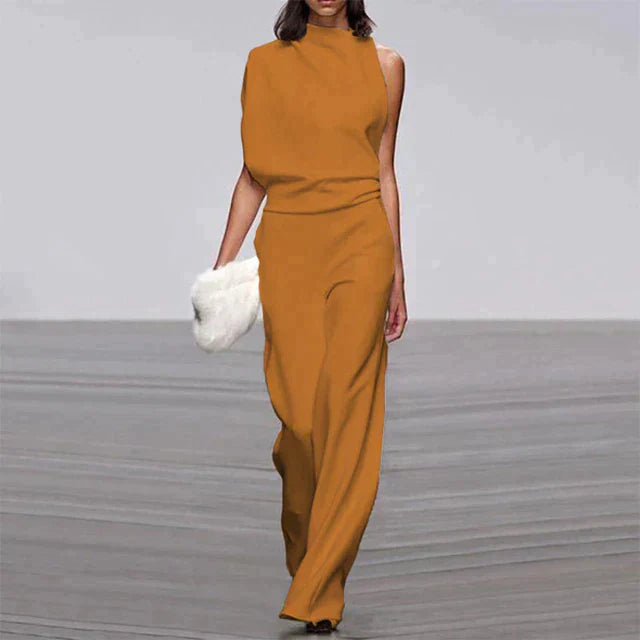 Ärmelloser Jumpsuit Mit Weitem Bein Für Damen | Schick