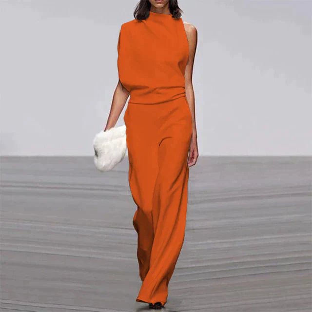 Ärmelloser Jumpsuit Mit Weitem Bein Für Damen | Schick