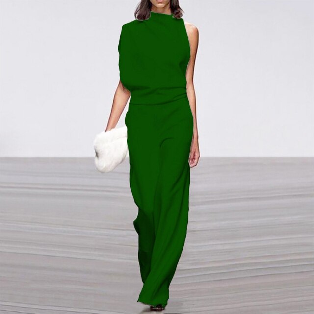 Ärmelloser Jumpsuit Mit Weitem Bein Für Damen | Schick