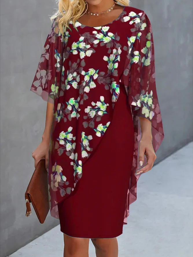 Sommerkleid Mit Blumenmuster Und Überwurf Für Damen | Mini