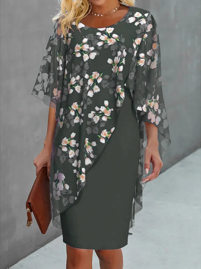 Sommerkleid Mit Blumenmuster Und Überwurf Für Damen | Mini