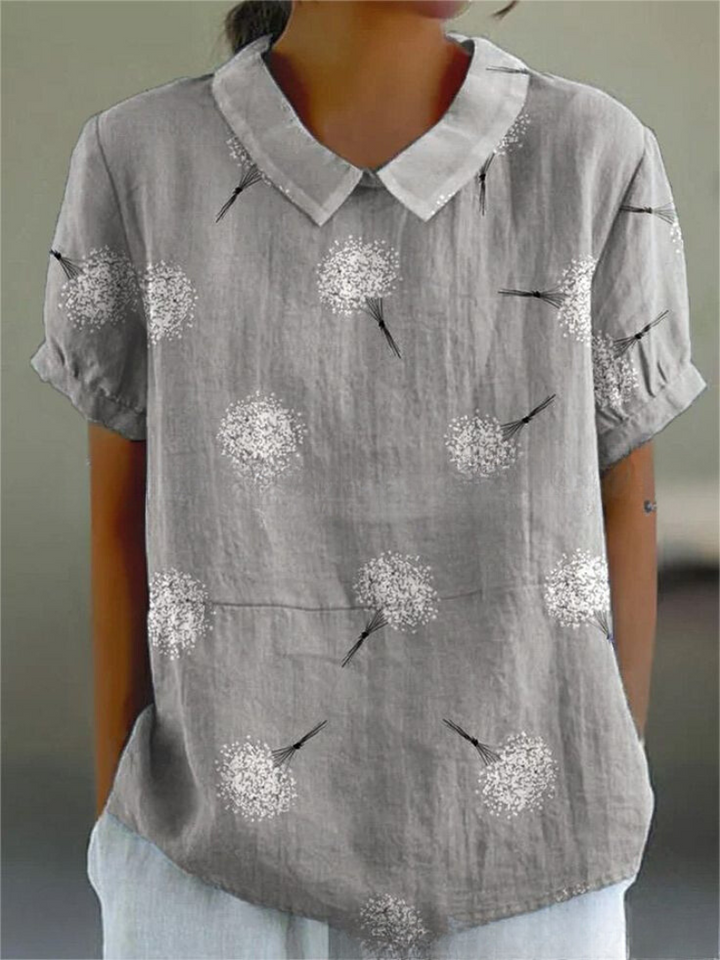 Damen Vintage Blumenmuster Bluse | Lässig