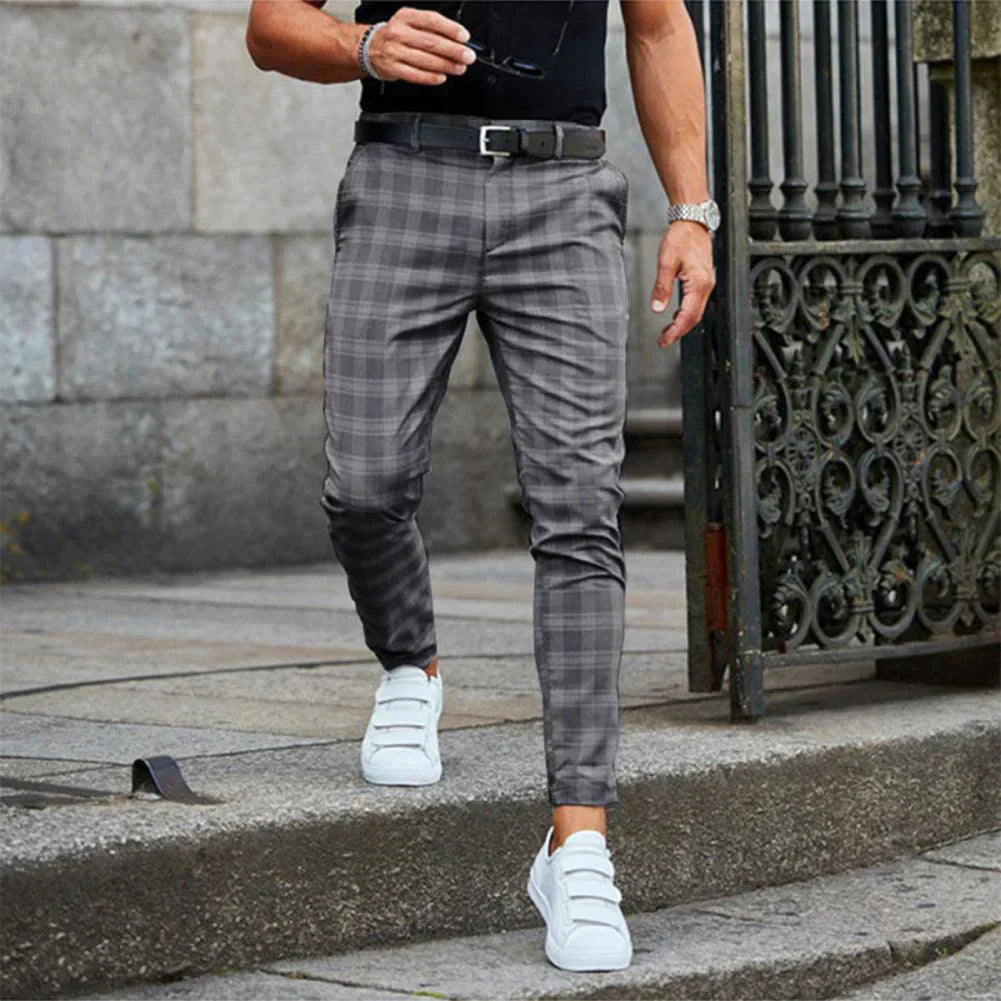 Jaxson | Herren Schlanke Passform Hose | Karierte
