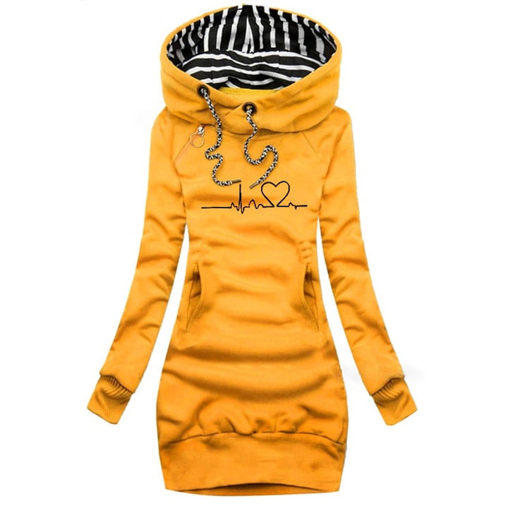 Bedruckter Kapuzenpullover Für Damen | Warm