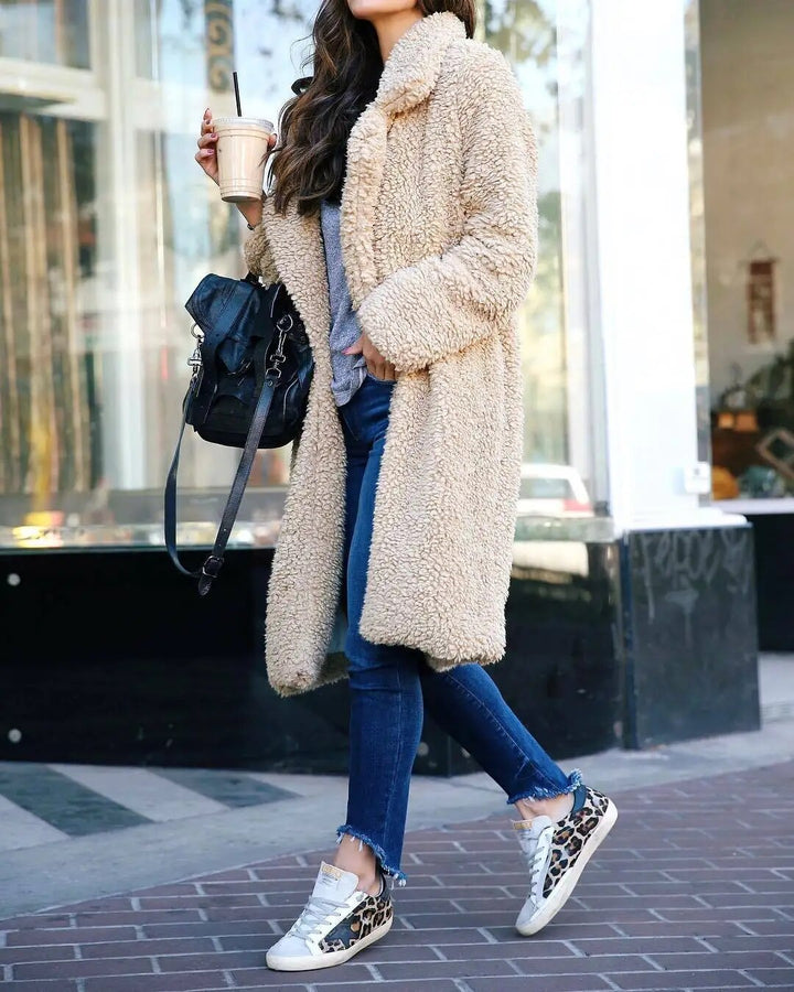 Damen Lang Fleece Jacke | Winter