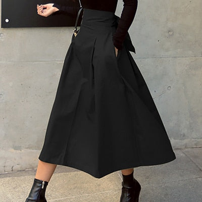 Hoch Taillierter Rock Für Damen | Midi