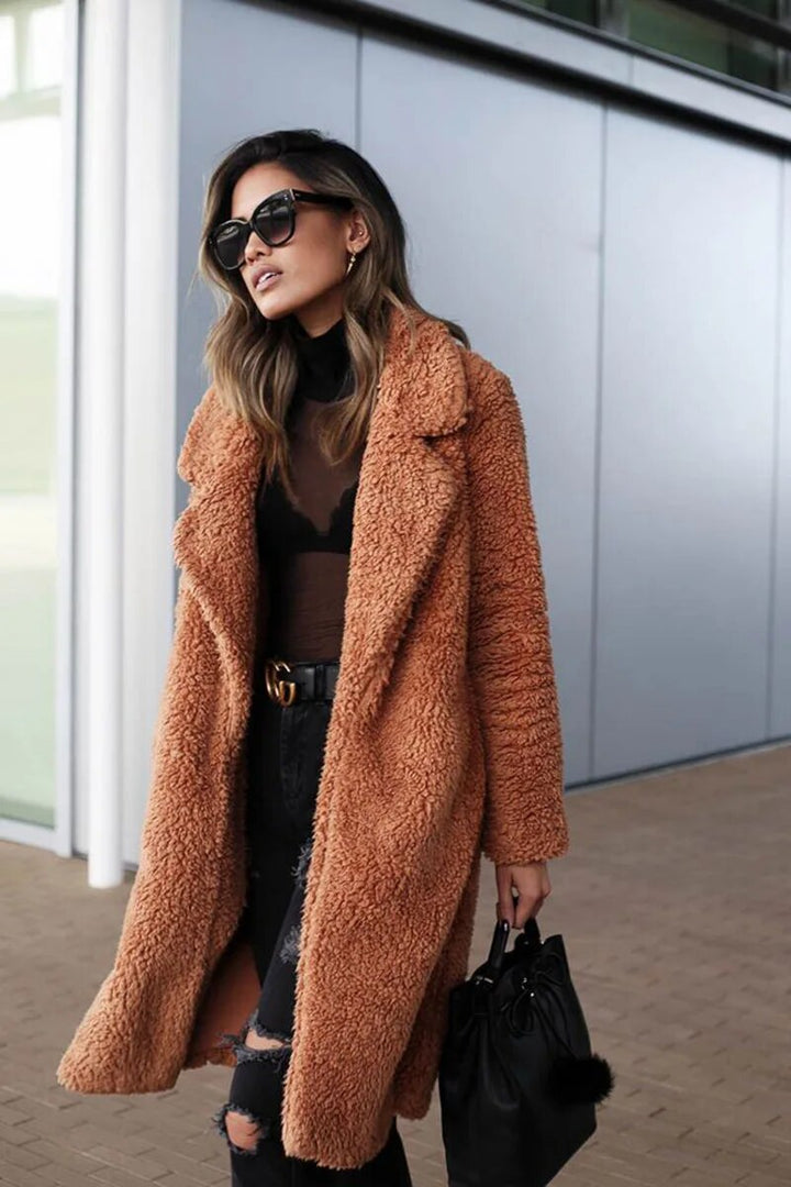 Damen Lang Fleece Jacke | Winter