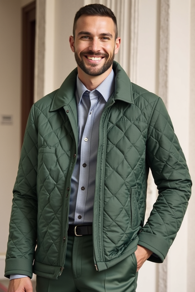 Klassische Winter Steppjacke für Herren | Lässig