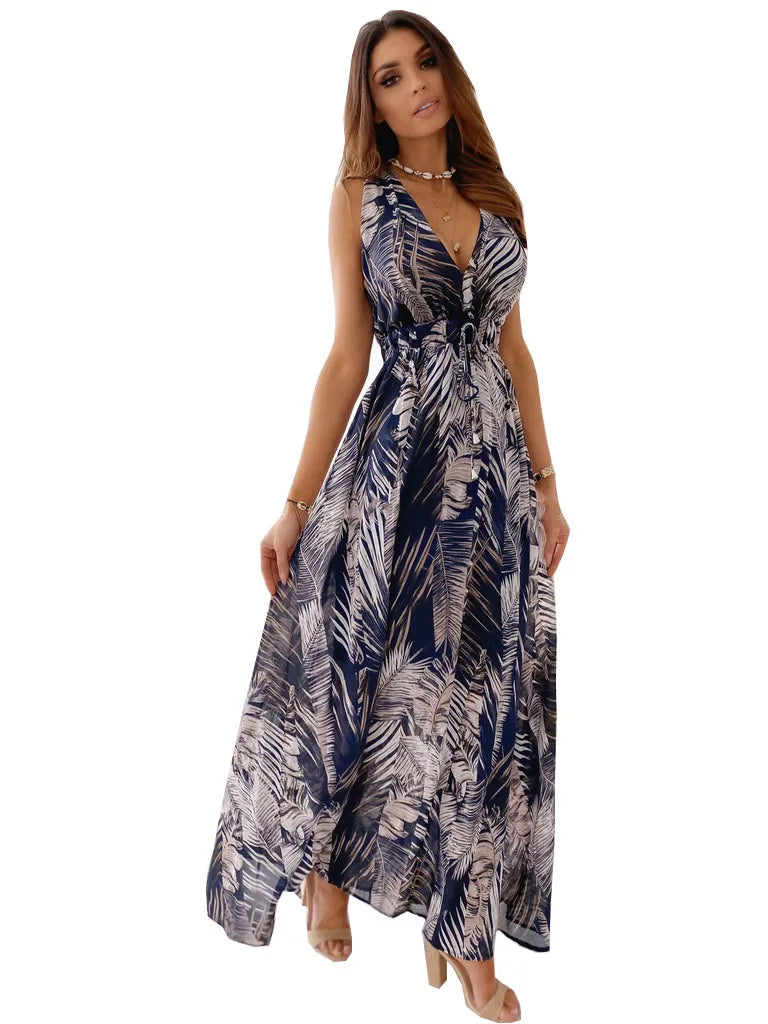 Lieve | Damen Elegantes Geblümtes Kleid | Maxi