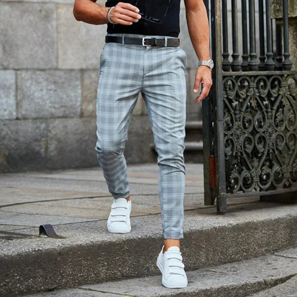Jaxson | Herren Schlanke Passform Hose | Karierte