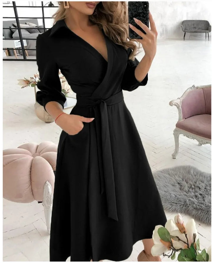 Wickelkleid Mit Gürtel Für Damen | Formell