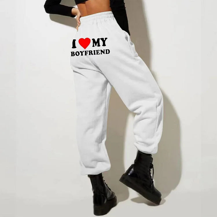 Damen Bedruckte Jogginghosen | Hohe Taille