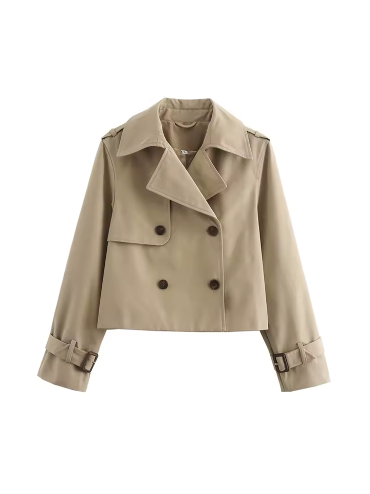 Damen Wasserdichter Trenchcoat | Mit Gürtel Manschetten und Reverskragen
