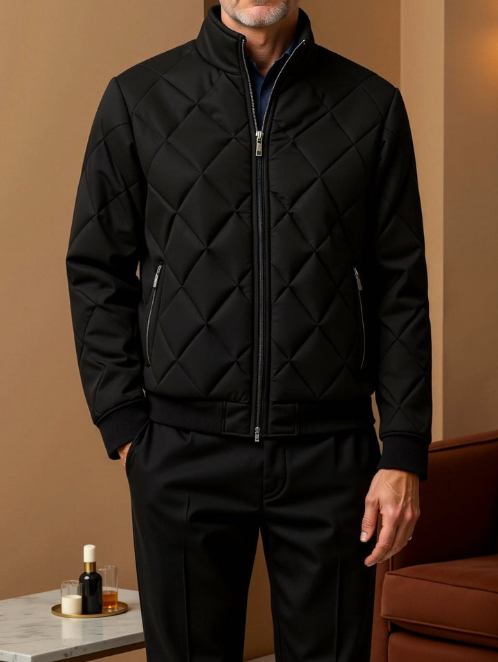 Herren Winter Steppjacke | Schwarz
