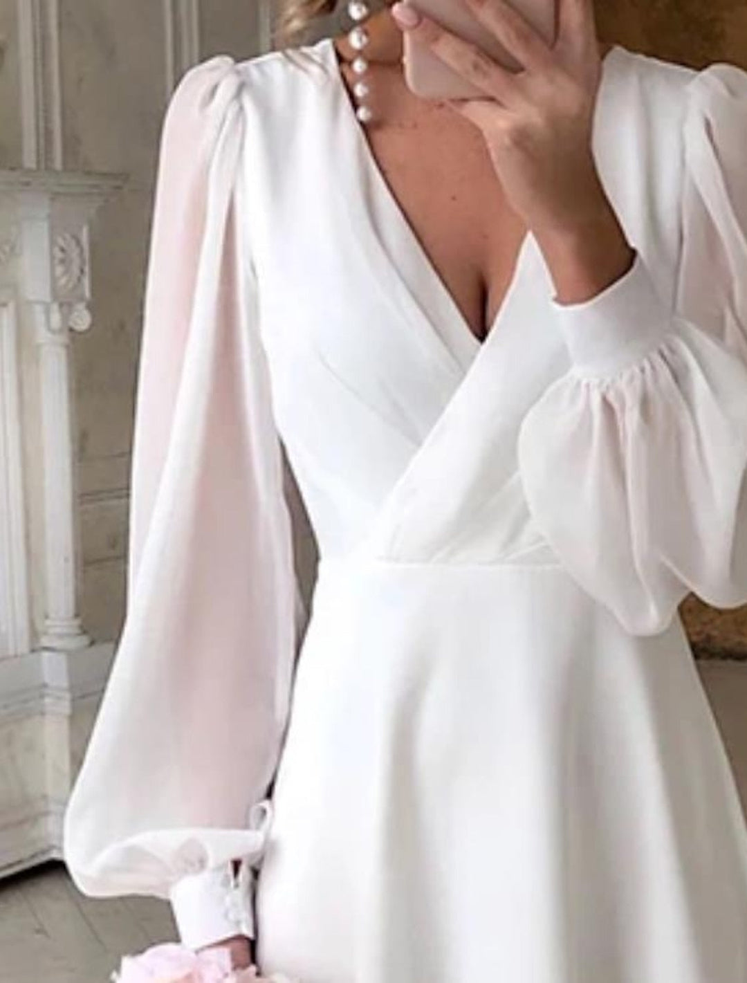 Damen Elegant Brautkleid | Midi