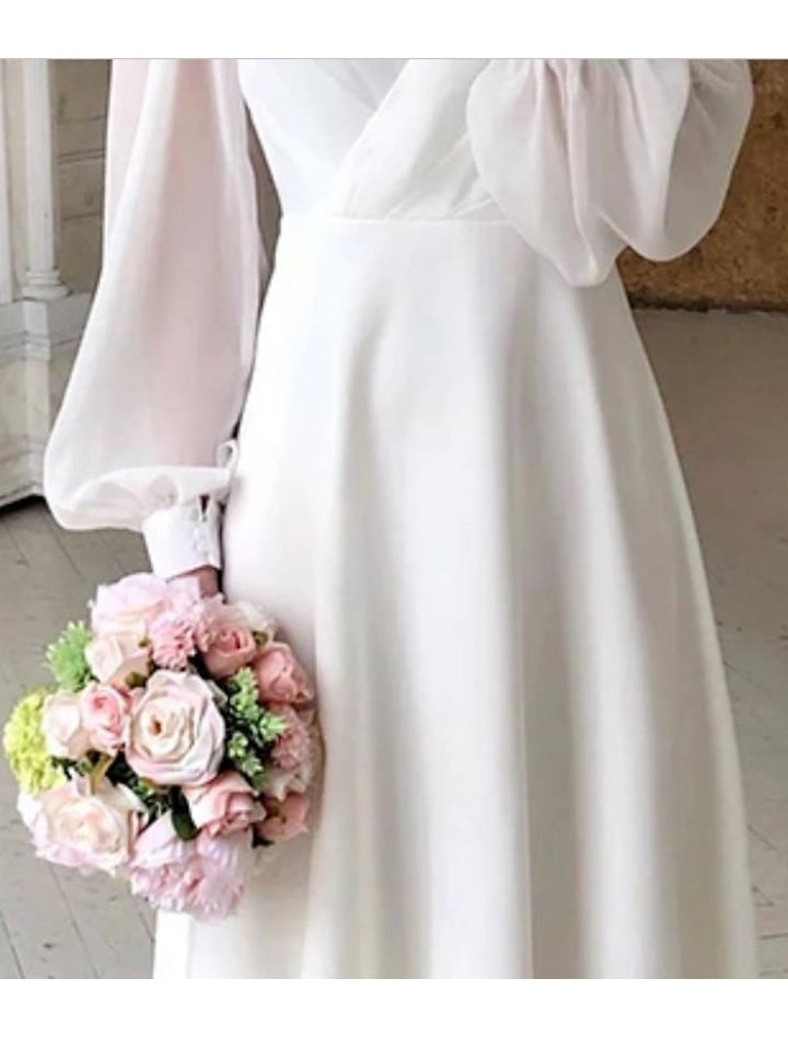 Damen Elegant Brautkleid | Midi