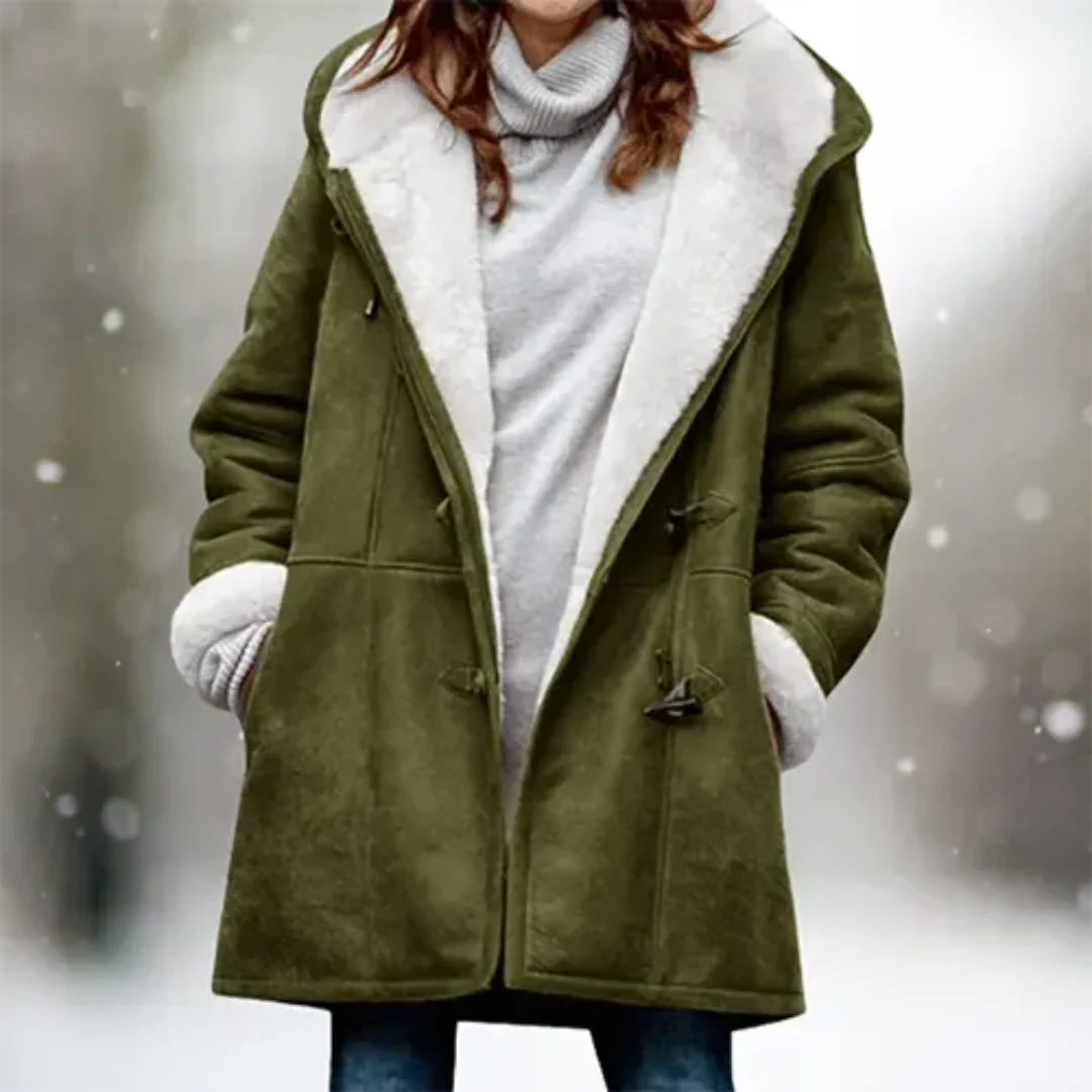 Maeve | Damen Winter Kapuze Lange Jacke | Warme