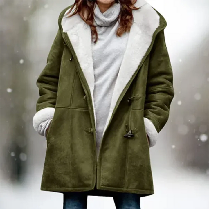 Maeve | Damen Winter Kapuze Lange Jacke | Warme