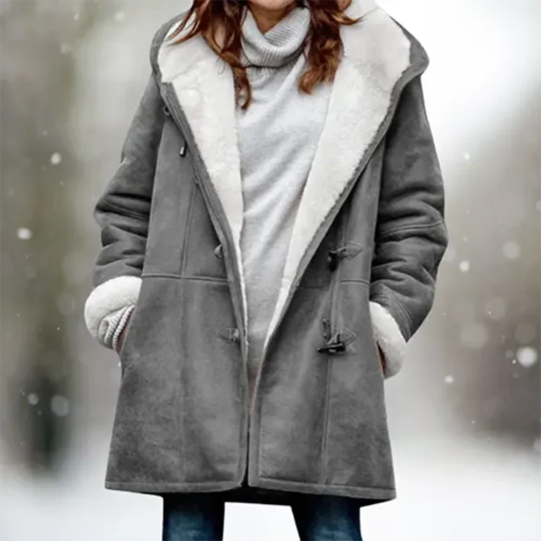 Maeve | Damen Winter Kapuze Lange Jacke | Warme