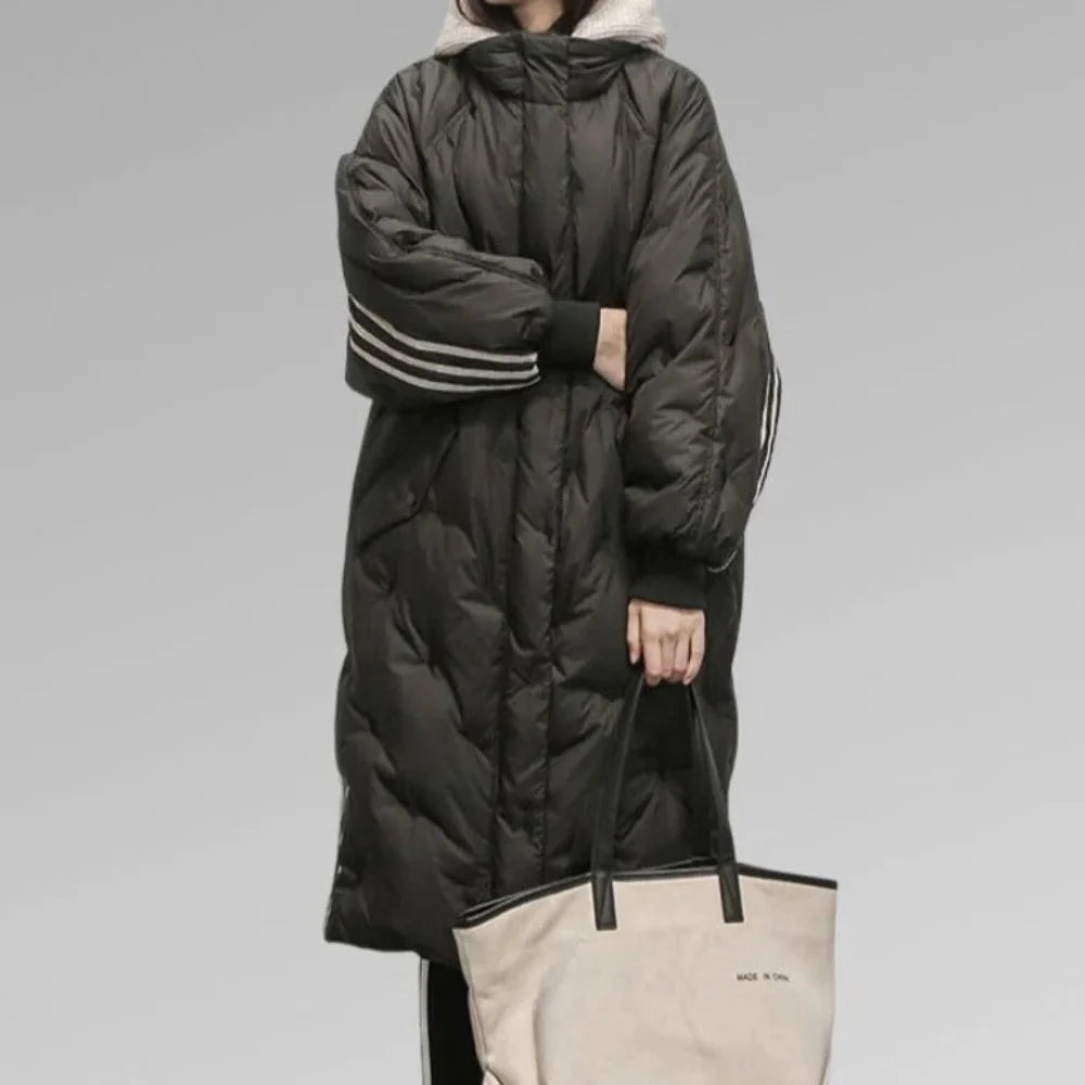 Damen Oversized Gesteppt Winter Langer Jacke | Gemütlich