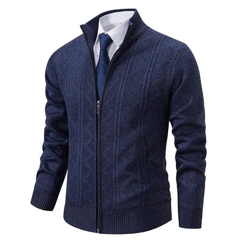Herren Winter Strickjacke | Mit Reißverschluss