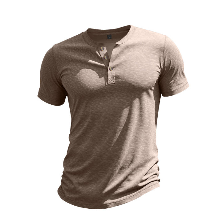 Herren Lässig Henley T-Shirt | Klassisch