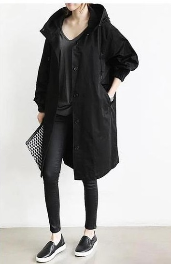 Damen Regenjacke | Mit Knopfverschluss Vorne