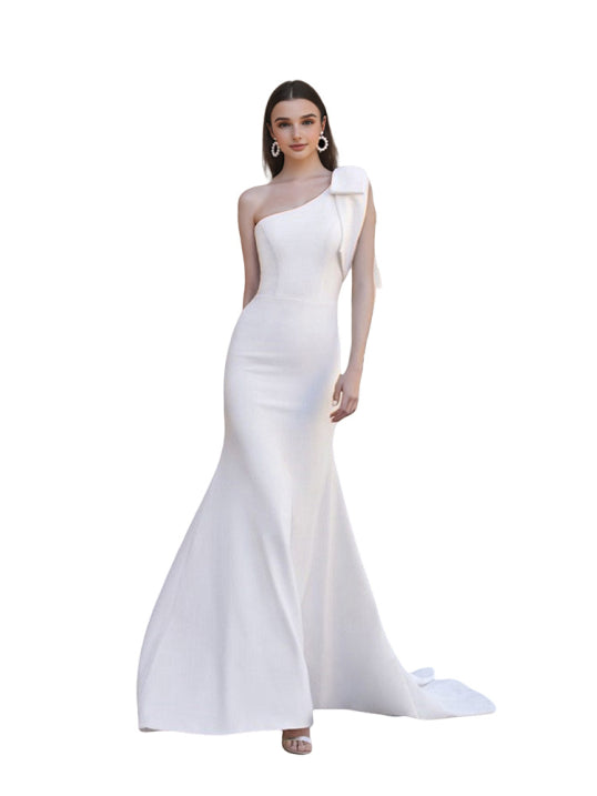 Eine Schulter Meerjungfrauenkleid | Maxi