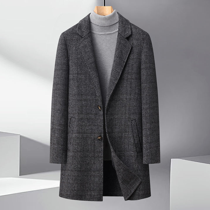 Damen Zwei-Ton Langer Mantel | Klassisch