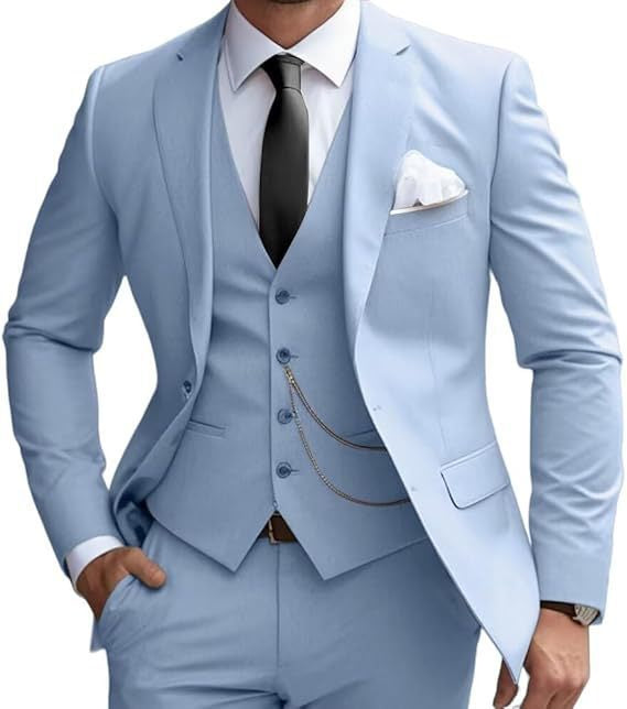 Modisch Moderner Slim Fit Hochzeitsgast Anzug für Herren | Dreiteilig