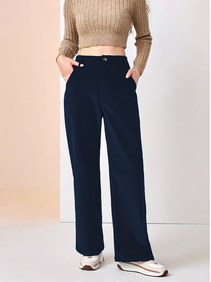 Damen Weites Bein Cordhose | Lässig