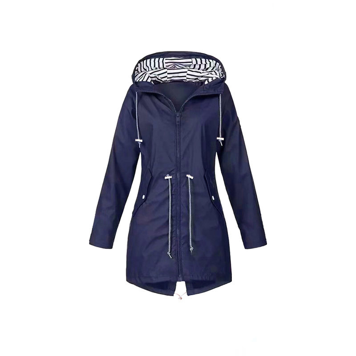 Damen Kapuze Winddichte RegenJacke | Langarm