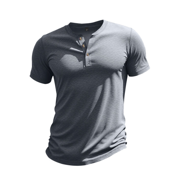 Herren Lässig Henley T-Shirt | Klassisch