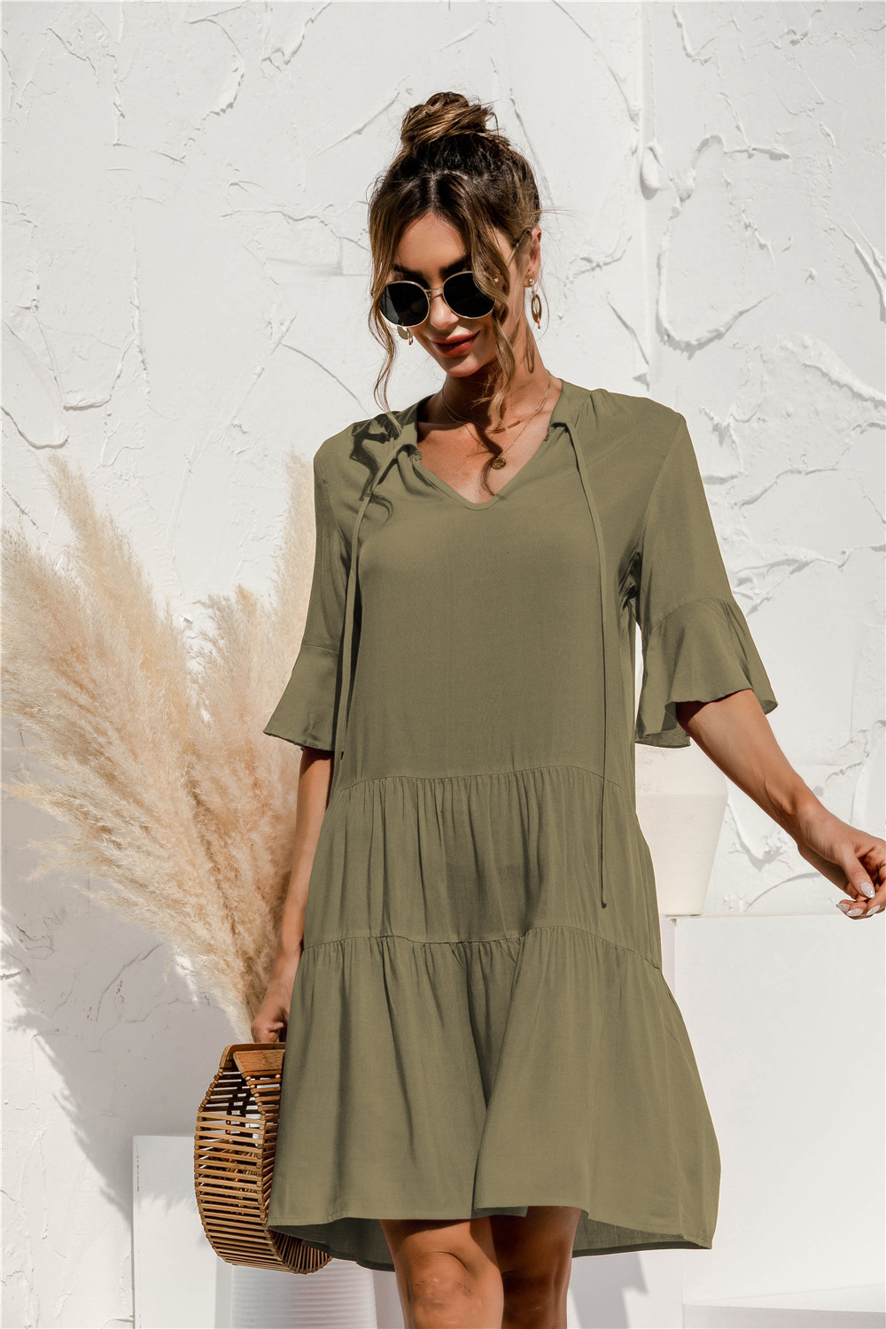 Sommerkleid Mit Tiefer Taille Für Damen | Mini