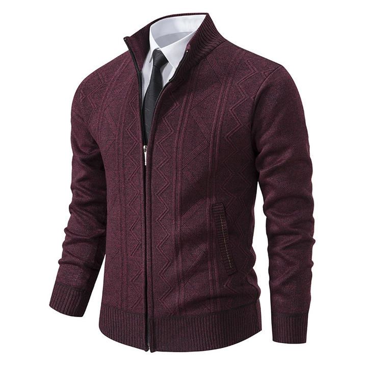 Herren Winter Strickjacke | Mit Reißverschluss
