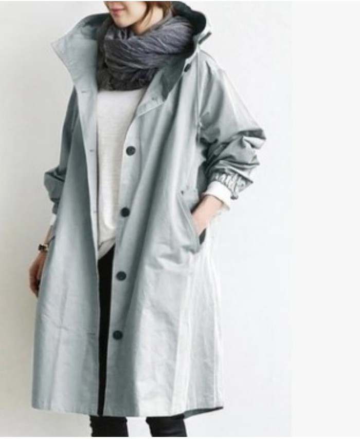 Damen Regenjacke | Mit Knopfverschluss Vorne