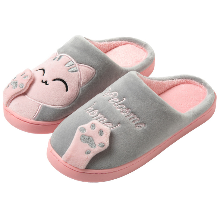 Damen Hausschuhe mit Katzen-Design | Weich und Warme